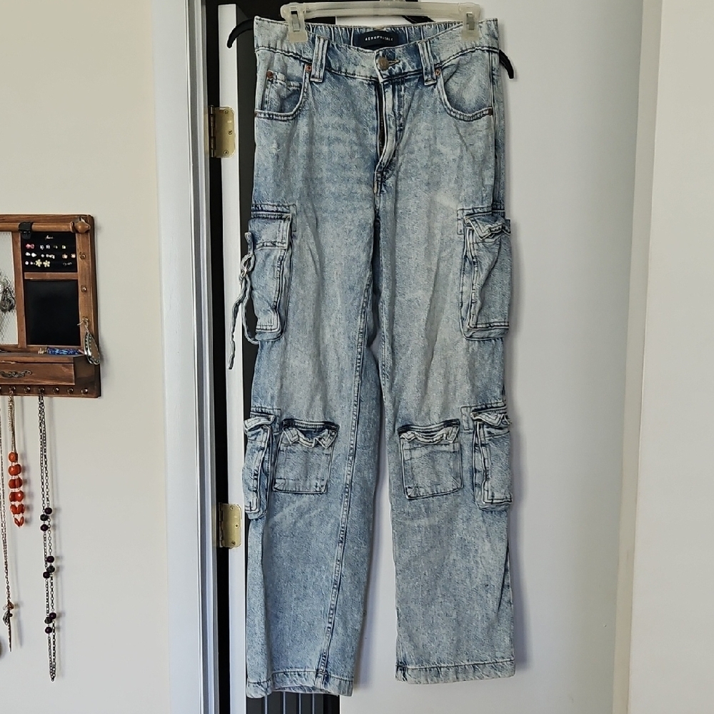 Aeropostale Denim Cargo Pants